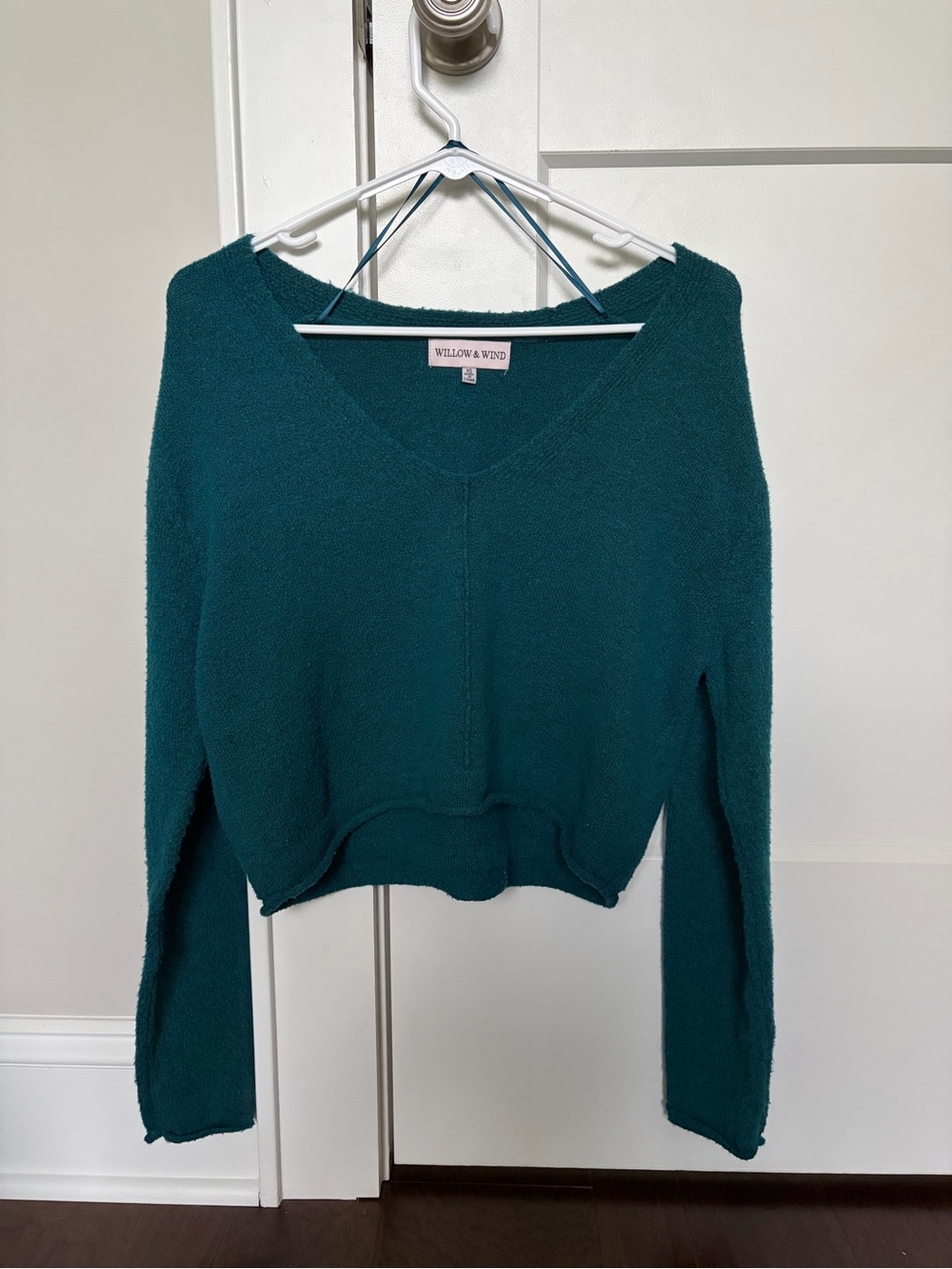 Willow & Wind Teal V-Neck Sweater Top